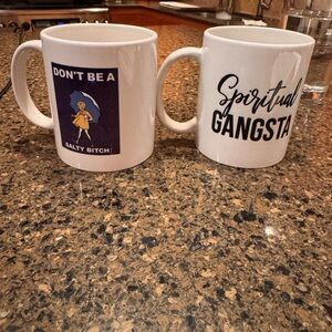 Multiples White Salty Bi*ch & Spiritual Gangsta Mug Set